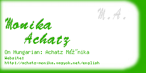 monika achatz business card